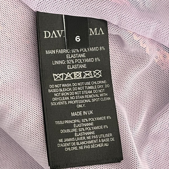 David Koma Sequin Keyhole Back Cutout Mini Dress Gradient Blue Size UK 6 US 0 XS - Picture 5 of 13